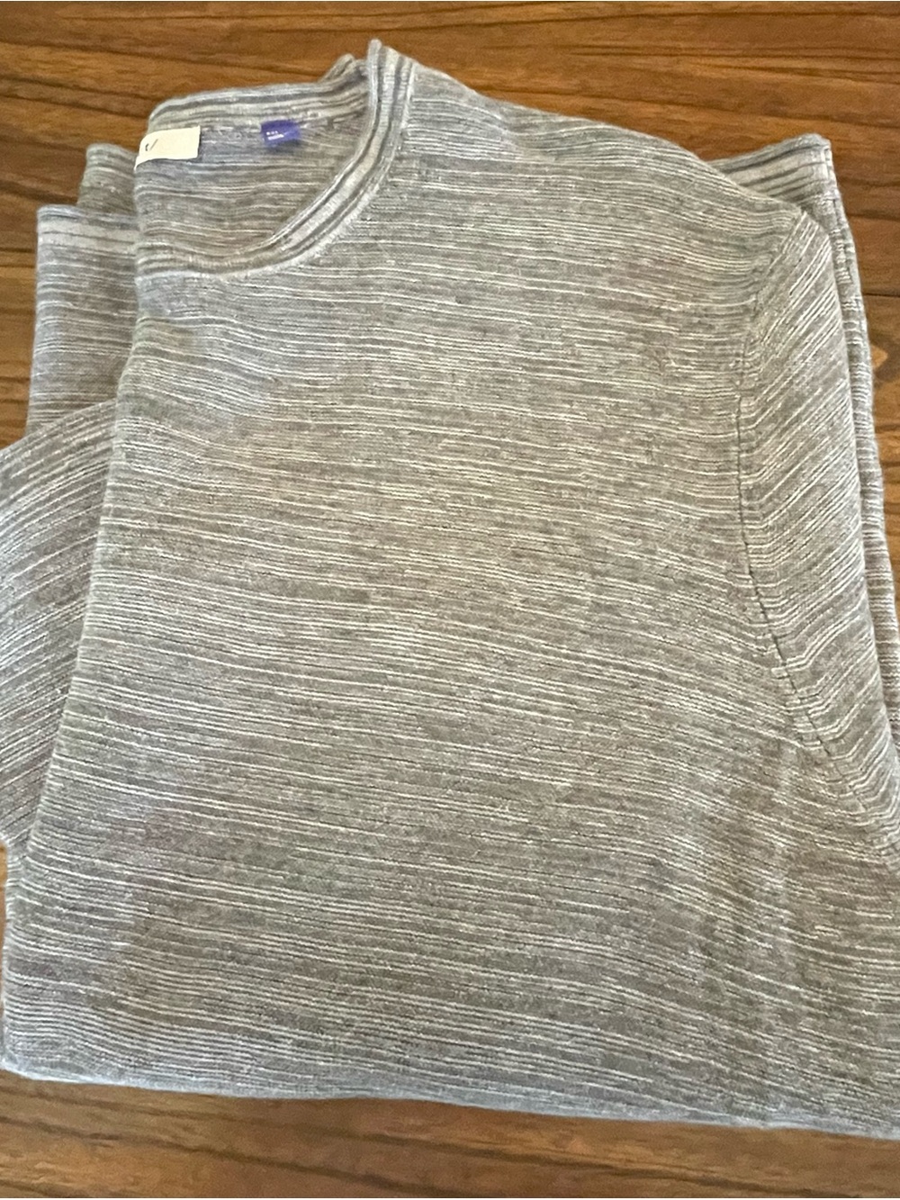 Artefact Men’s XXL Gray Striped Long Sleeve Crewneck Knit Sweater NWOT